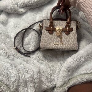 Michael Kors Tan and Cream Mini Bag NWOT